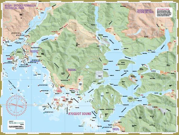 Wildcoast 202 Kyuquot Sound Kayaking and Boating Map BestCoast Outfitters