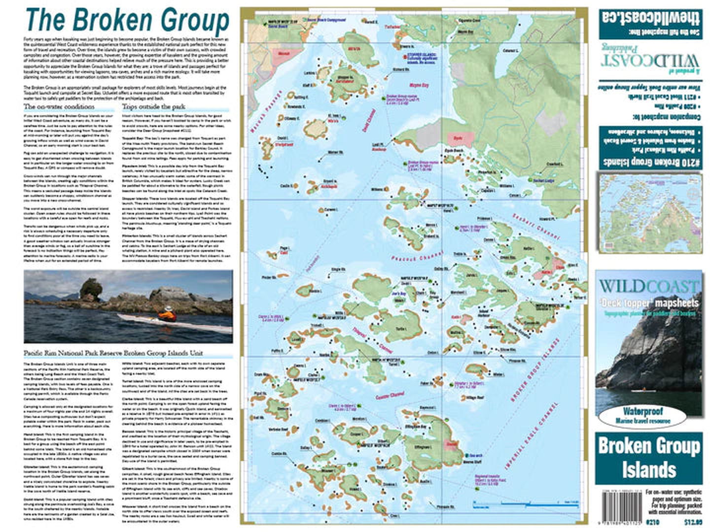 210 Broken Group Islands Kayaking and Boating Map BestCoast Outfitters