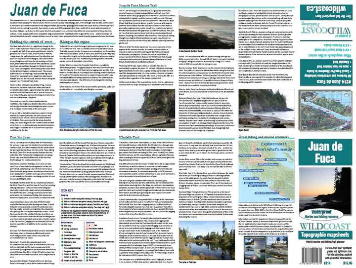 214 Juan de Fuca Trail and Marine Map BestCoast Outfitters