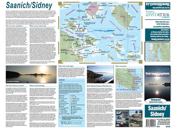 216 Saanich-Sidney Kayaking and Boating Map BestCoast Outfitters