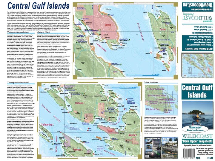218 Central Gulf Islands Kayaking and Boating Map BestCoast Outfitters