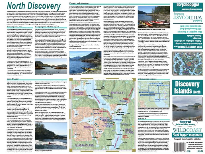 235 Discovery Islands North Kayaking and Boating Map BestCoast Outfitters