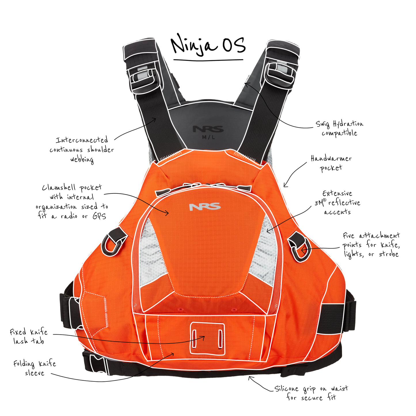Ninja OS PFD BestCoast Outfitters