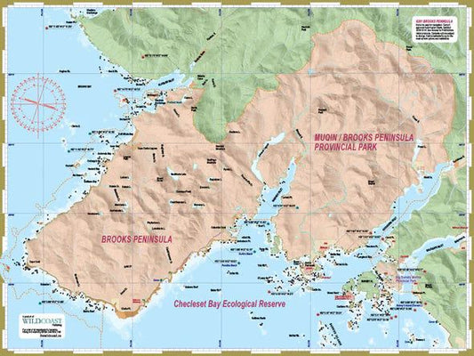 Wildcoast  201 Brooks Peninsula Kayaking and Boating Map  BestCoast Outfitters 