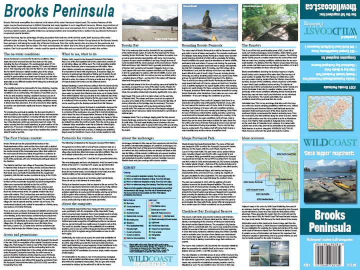   201 Brooks Peninsula Kayaking and Boating Map  BestCoast Outfitters 