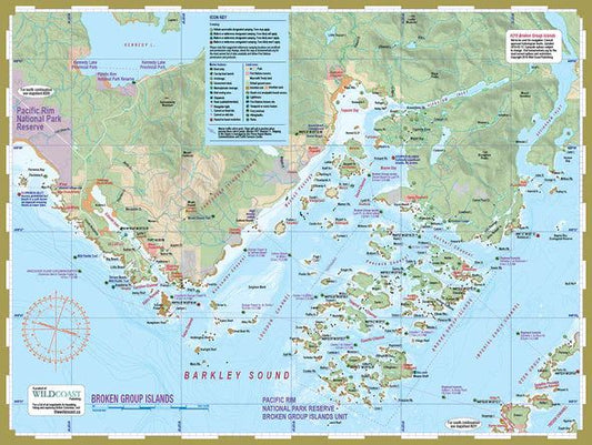 Wildcoast  210 Broken Group Islands Kayaking and Boating Map  BestCoast Outfitters 