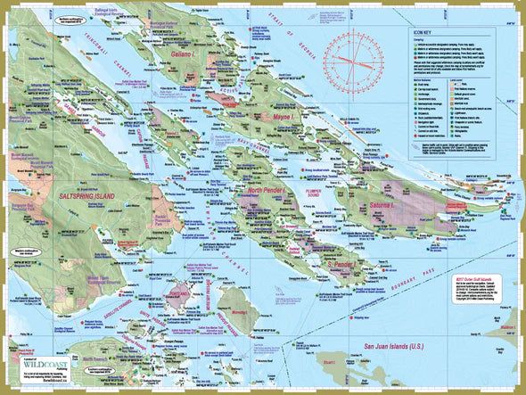 Wildcoast  217 Outer Gulf Islands Kayaking and Boating Map  BestCoast Outfitters 