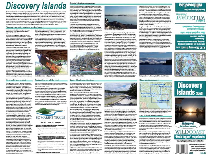   233 Discovery Islands South Kayaking and Boating Map  BestCoast Outfitters 