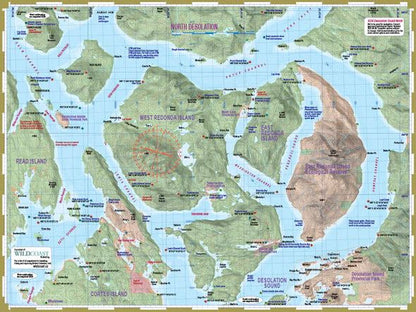 Wildcoast  234 North Desolation Kayaking and Boating Map  BestCoast Outfitters 