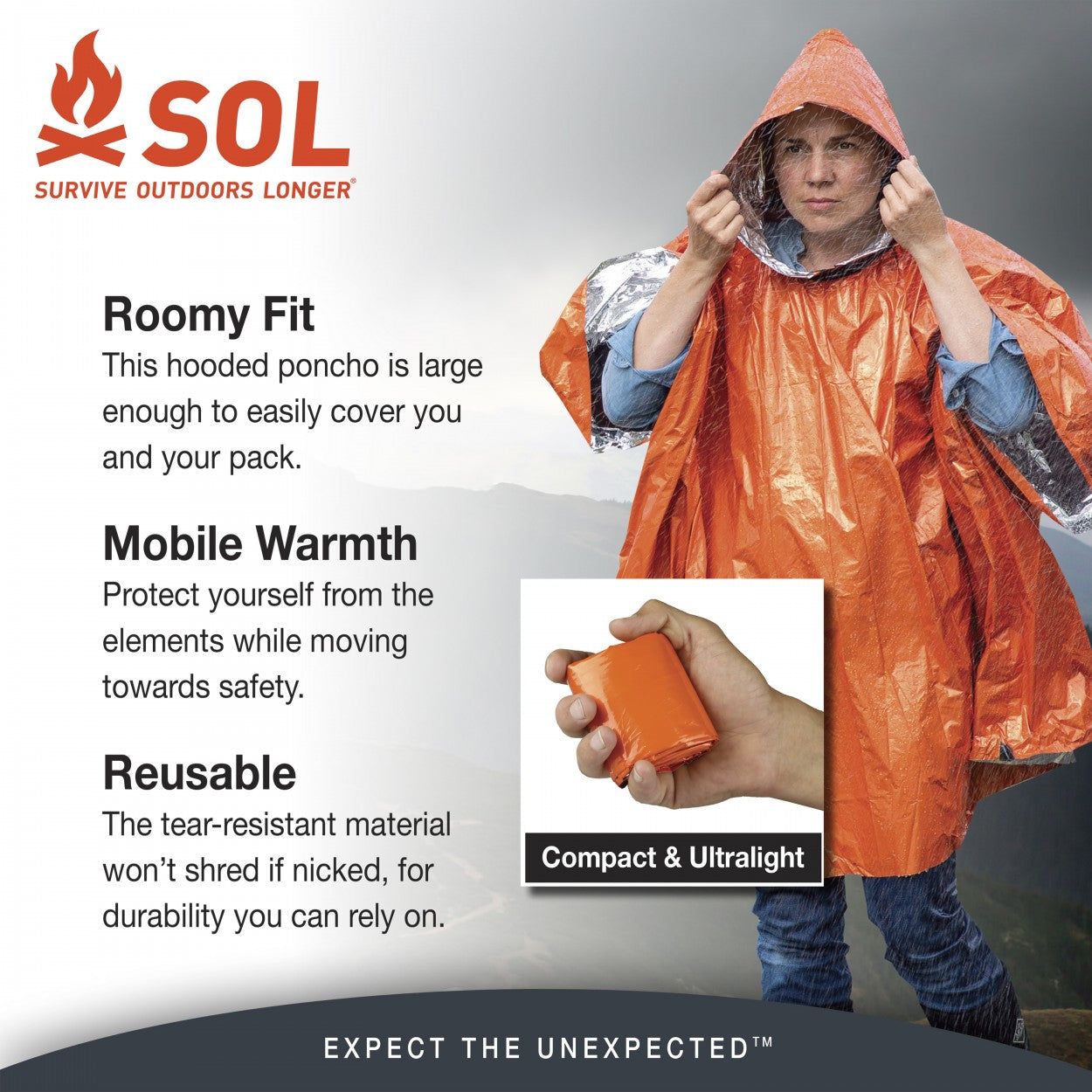   Heat Reflective Poncho  BestCoast Outfitters 