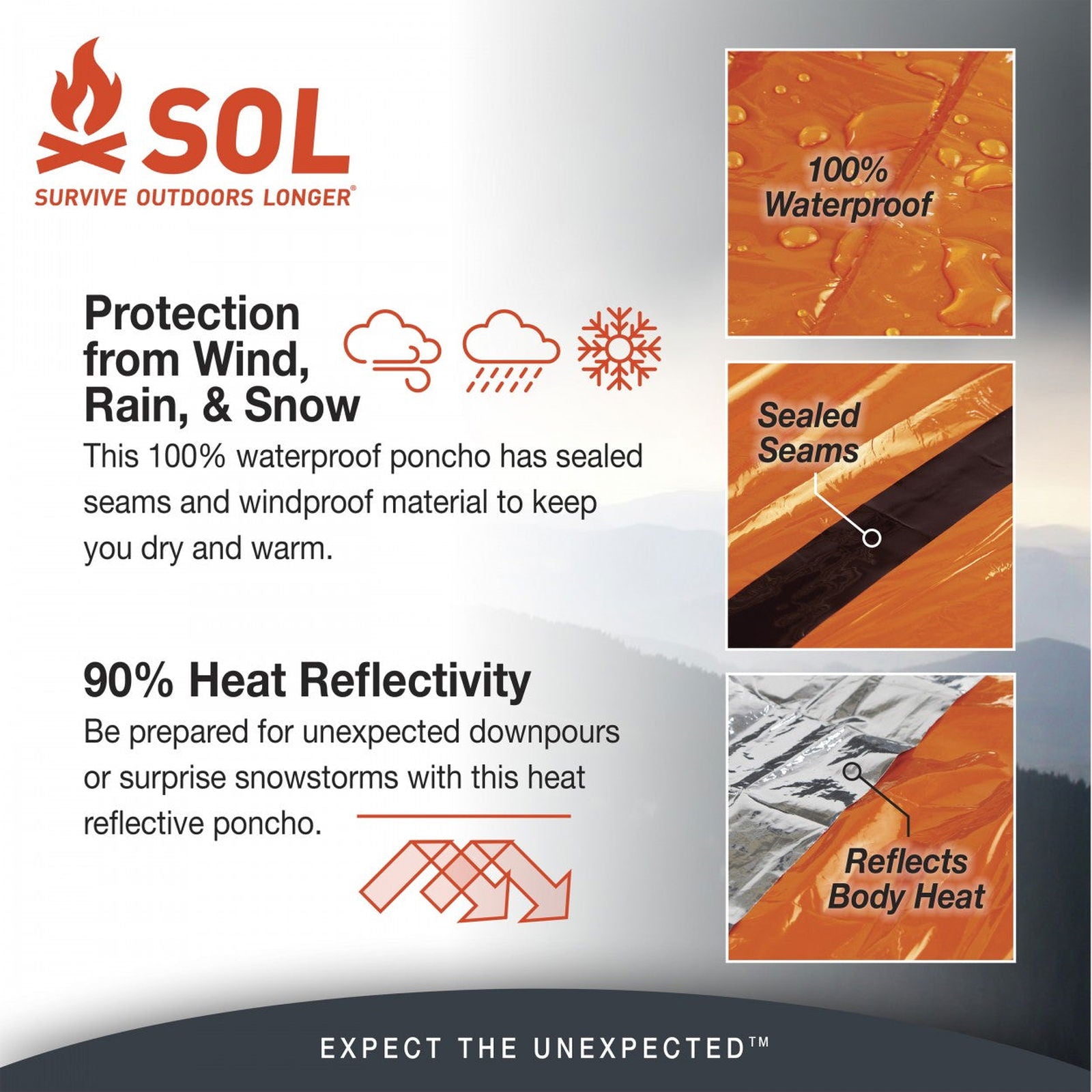   Heat Reflective Poncho  BestCoast Outfitters 
