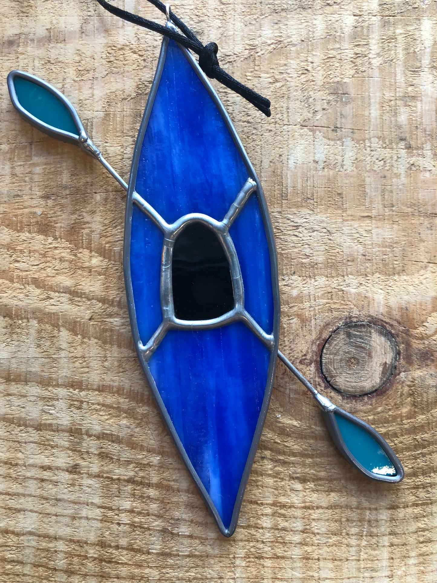 Kayak Glass Ornament