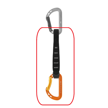 Assorted Petzl Spirit Quickdraw (Secure Carabiner + Sling)