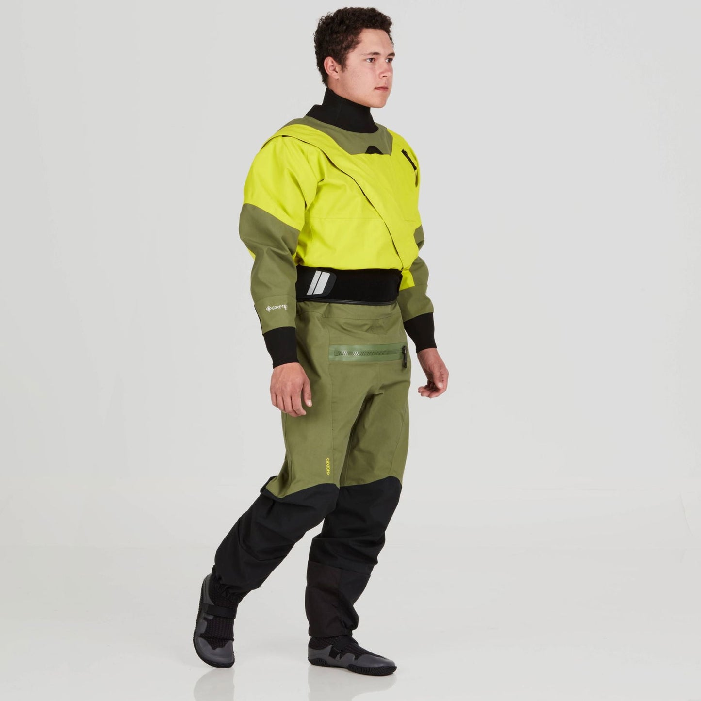   Men's Axiom GORE-TEX Pro - NRS Dry Suit (Chartreuse)  BestCoast Outfitters 