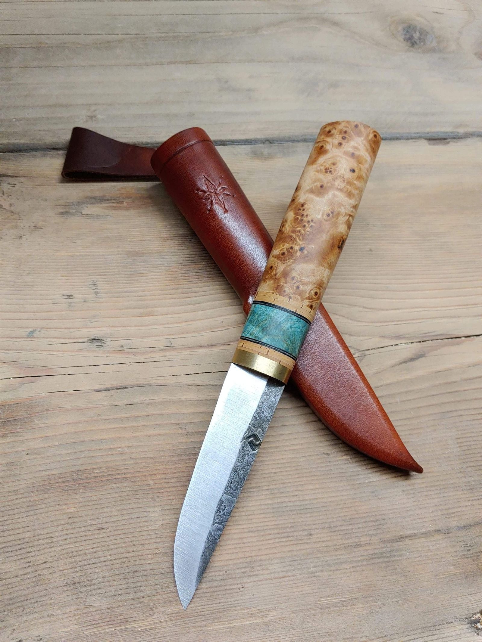 Paige May  Puukko Knife - Carbon Steel with Maple Burl  BestCoast Outfitters 
