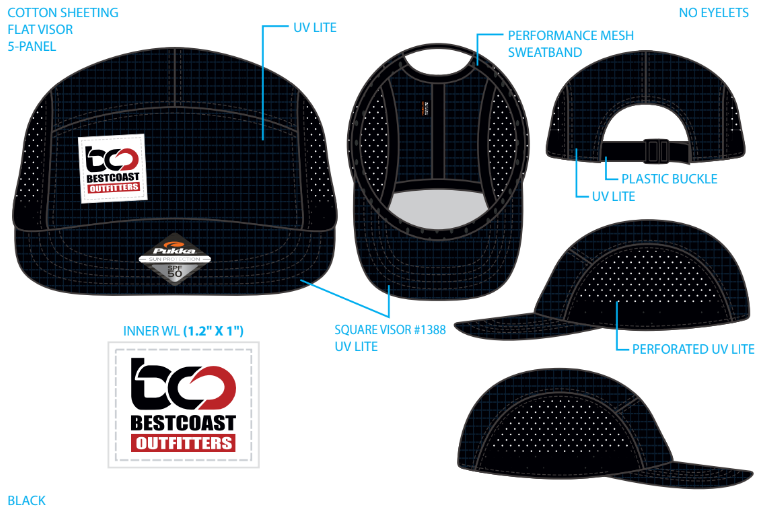BCO Logo Cap with SPF50 protection Black