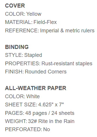 Stapled Notebook No. 361FX  (3-pack)