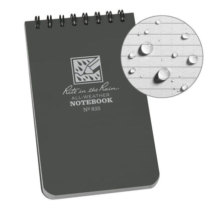 Rite in the Rain  Top Spiral Notebook Gray No. 835  BestCoast Outfitters 